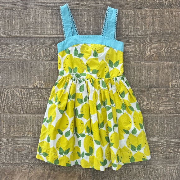 Mini Boden Lemon Print Dress 4/5 - Picture 2 of 9